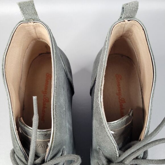 Tommy Bahama Kaja Wedge Suede Ankle Booties Lace Up Boots Grey Size Women's 7B - Picture 9 of 16